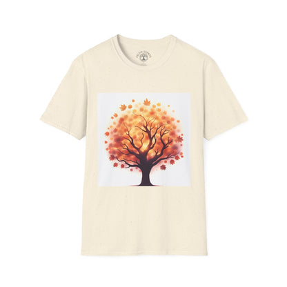 Autumn Tree Graphic T-Shirt, Fall Tee for Nature Lovers, Unisex Softstyle T-Shirt, Gift for Thanksgiving, Cozy Casual Wear - Celtic Scents