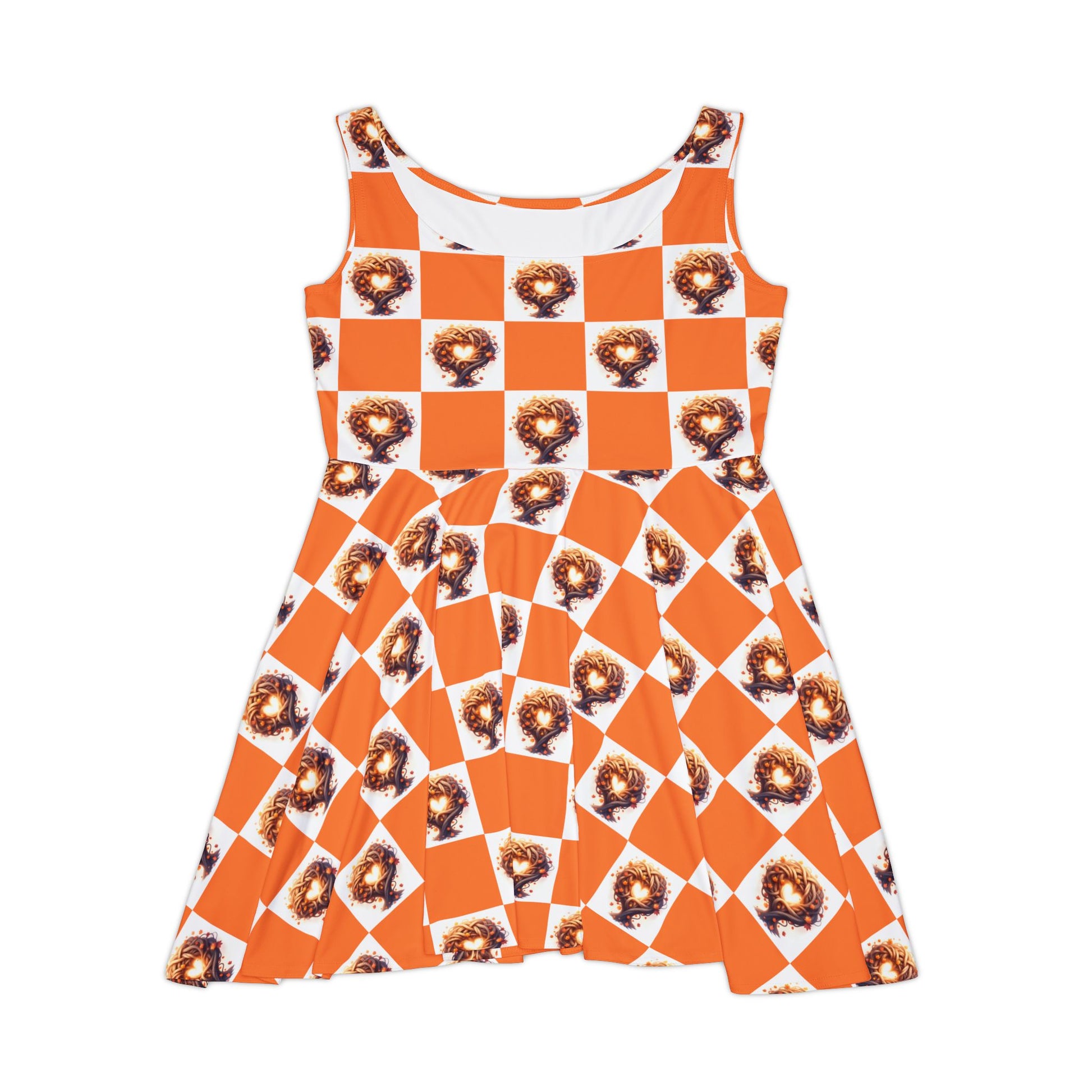 Vibrant Tree Print Skater Dress for Women, Casual Spring Dress, Summer Party Dress, Boho Dress, Autumn - Celtic Scents