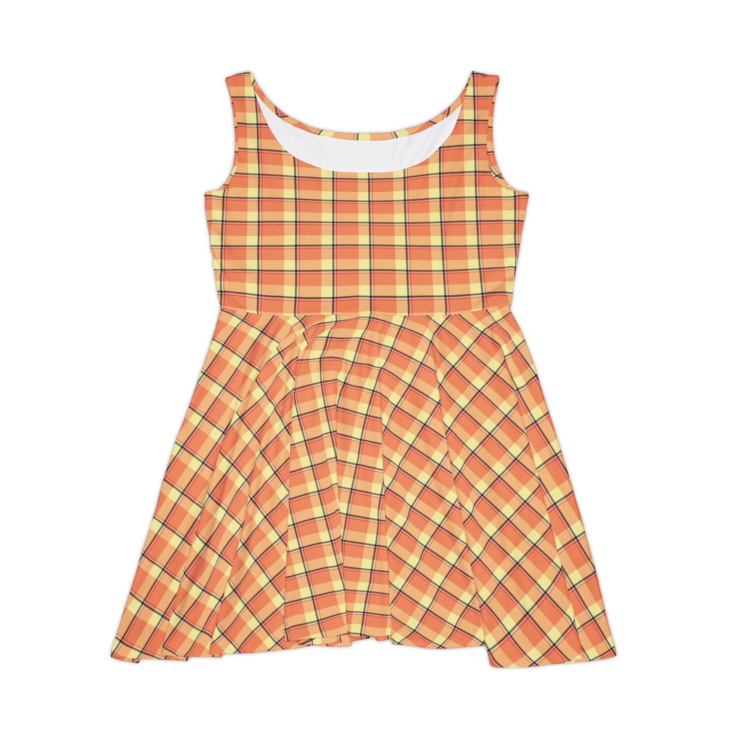 Vibrant Plaid Women's Skater Dress | Summer Fashion, Casual Wear, Outdoor Party, Everyday Dress, Trendy Apparel - Celtic Scents