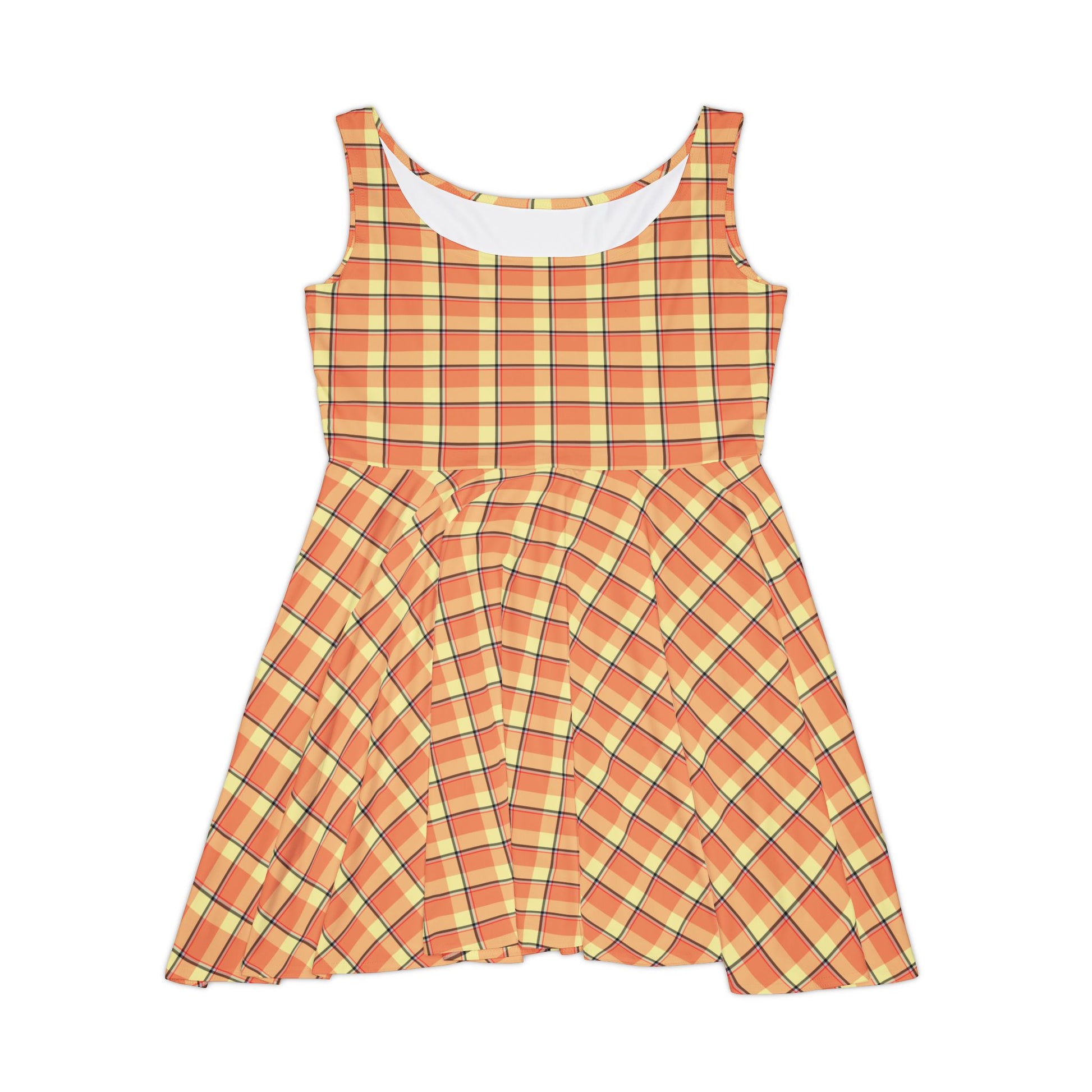 Vibrant Plaid Women's Skater Dress | Summer Fashion, Casual Wear, Outdoor Party, Everyday Dress, Trendy Apparel - Celtic Scents