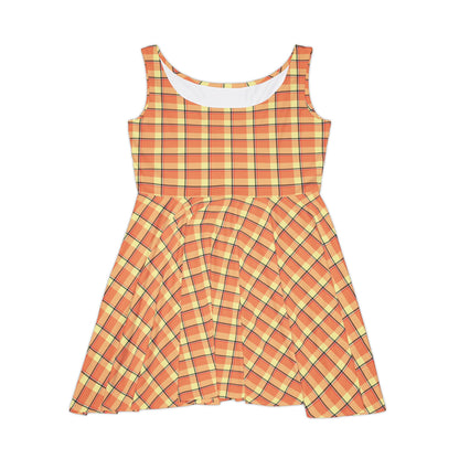 Vibrant Plaid Women's Skater Dress | Summer Fashion, Casual Wear, Outdoor Party, Everyday Dress, Trendy Apparel - Celtic Scents