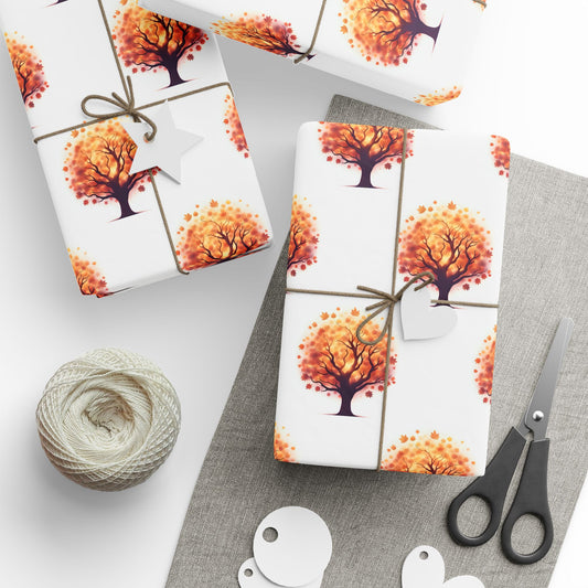 Autumn-Themed Wrapping Papers, Fall Gift Wrapping, Seasonal Gift Wrap, Holiday Wrapping Sheets, Leaf Pattern Paper, Fall Birthday Decor