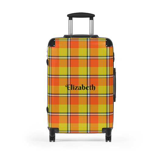 Personalized Plaid Suitcase, Custom Travel Luggage, Stylish Bag for Vacation, Business Trip, or Weekend Getaway - Celtic Scents