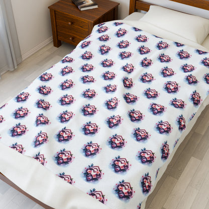 Cozy Celtic Knot Floral Velveteen Blanket | Soft Plush Throw for Home Decor, Gift for Her, Nursery Essential, Wedding Present, Cozy Nights - Celtic Scents