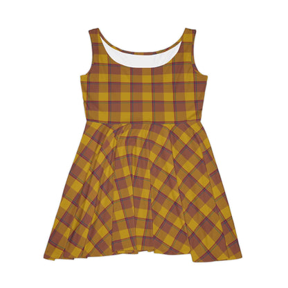 Autumn Plaid Skater Dress | Casual Day Dress, Fall Fashion, Vintage Style, Everyday Wear, Special Occasions, Perfect Gift