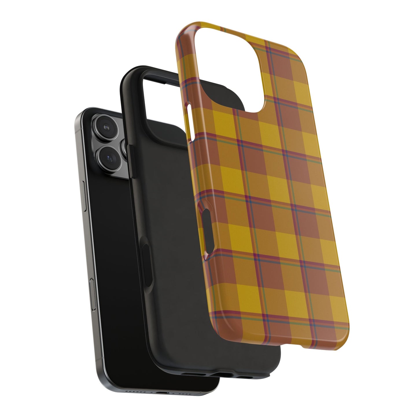 Plaid Tough Phone Case, Durable Phone Cover, Fall Inspired Accessory, Gift for Her, Stylish Cell Phone Protector