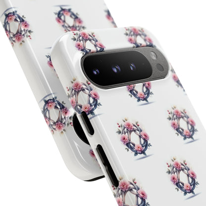 Floral Phone Case, Tough Cases for Women, Cute Celtic Knot Floral Design iPhone Cover, Gift for Her, Stylish Tech Accessories