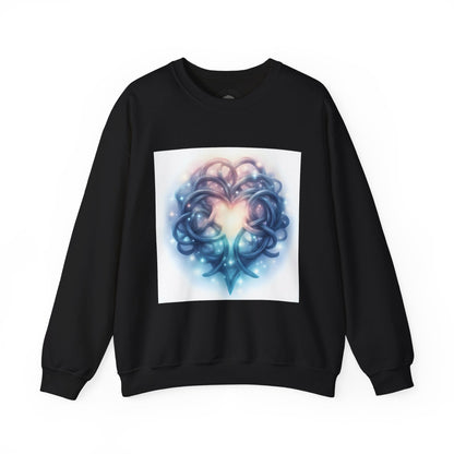 Heartfelt Unisex Crewneck Sweatshirt - Cozy Gift for Couples, Valentine's Day Sweatshirt, Funky Heart Design, Everyday Comfort, Unique [...] - Celtic Scents