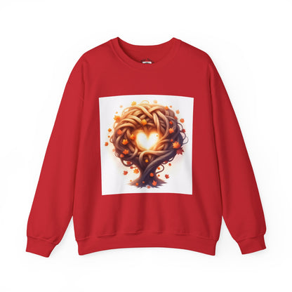Heart Tree Crewneck Sweatshirt, Cozy Love Sweatshirt, Unisex Gift for Loved Ones, Fall Fashion, Nature-Inspired Apparel - Celtic Scents