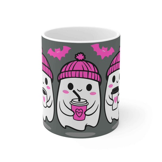 Cute Halloween Ghost Mug, Spooky Coffee Cup, Boo Brew, Funny Gift for Ghost Lovers, Holiday Beverage Mug
