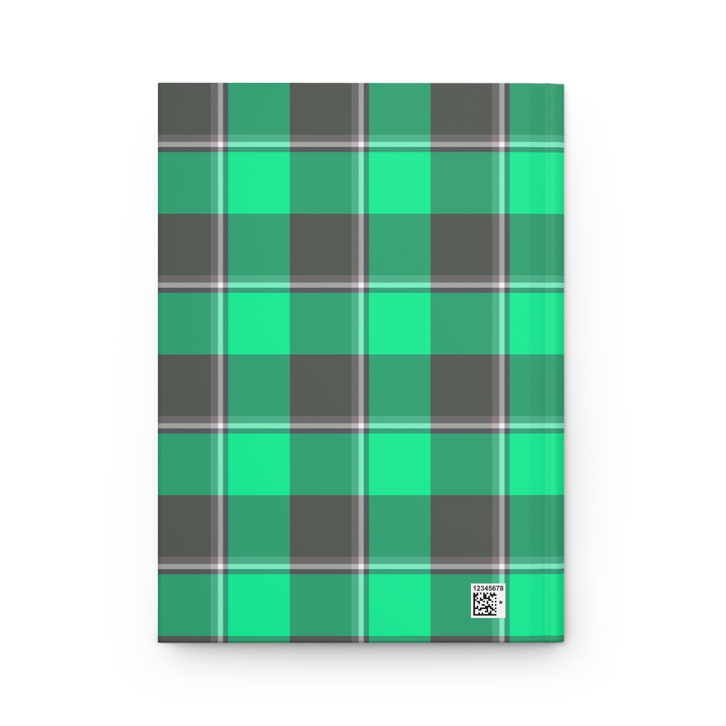 Personalized Plaid Hardcover Journal, Stylish Notebook for Journaling, Gifts for Students, Planners, Green Plaid Design - Celtic Scents