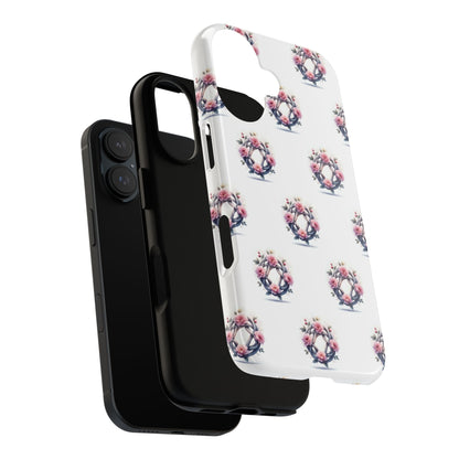 Floral Phone Case, Tough Cases for Women, Cute Celtic Knot Floral Design iPhone Cover, Gift for Her, Stylish Tech Accessories