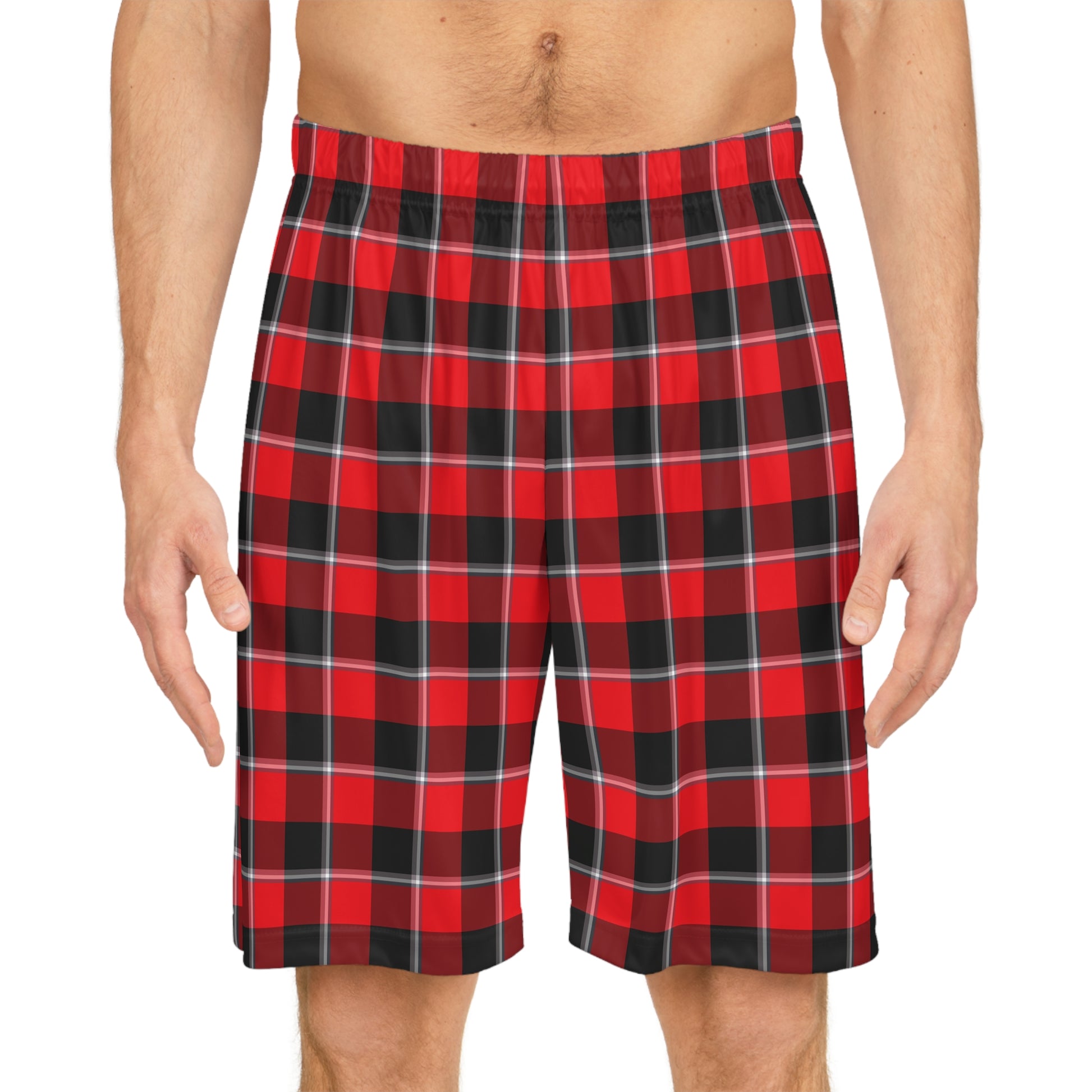 Cozy Plaid Basketball Shorts, Stylish Athletic Wear, Holiday Gift, Relaxation Shorts, Men's Lounge Shorts, Summer Sports Shorts - Celtic Scents