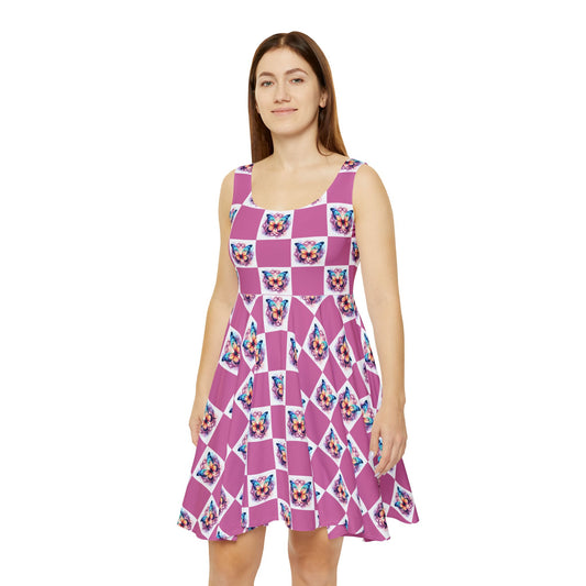 Colorful Butterfly Celtic Knot Women's Skater Dress | Casual Party Attire, Summer Dress, Feminine Style, AOP Fashion, Butterfly Print - Celtic Scents
