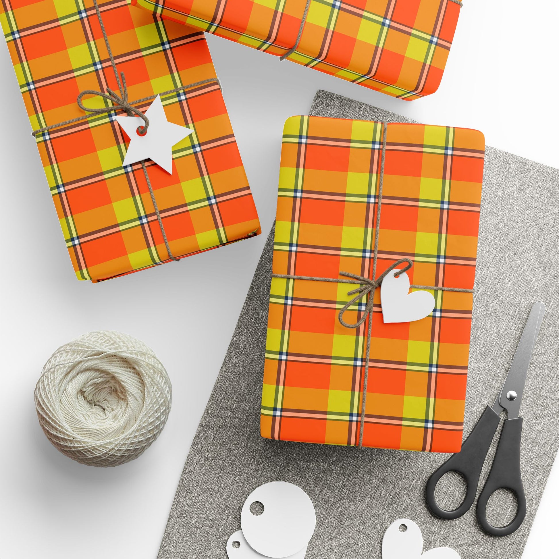 Autumn Plaid Wrapping Paper Roll for All Occasions, Gift Wrap for Birthdays, Holidays, and Special Events - Celtic Scents