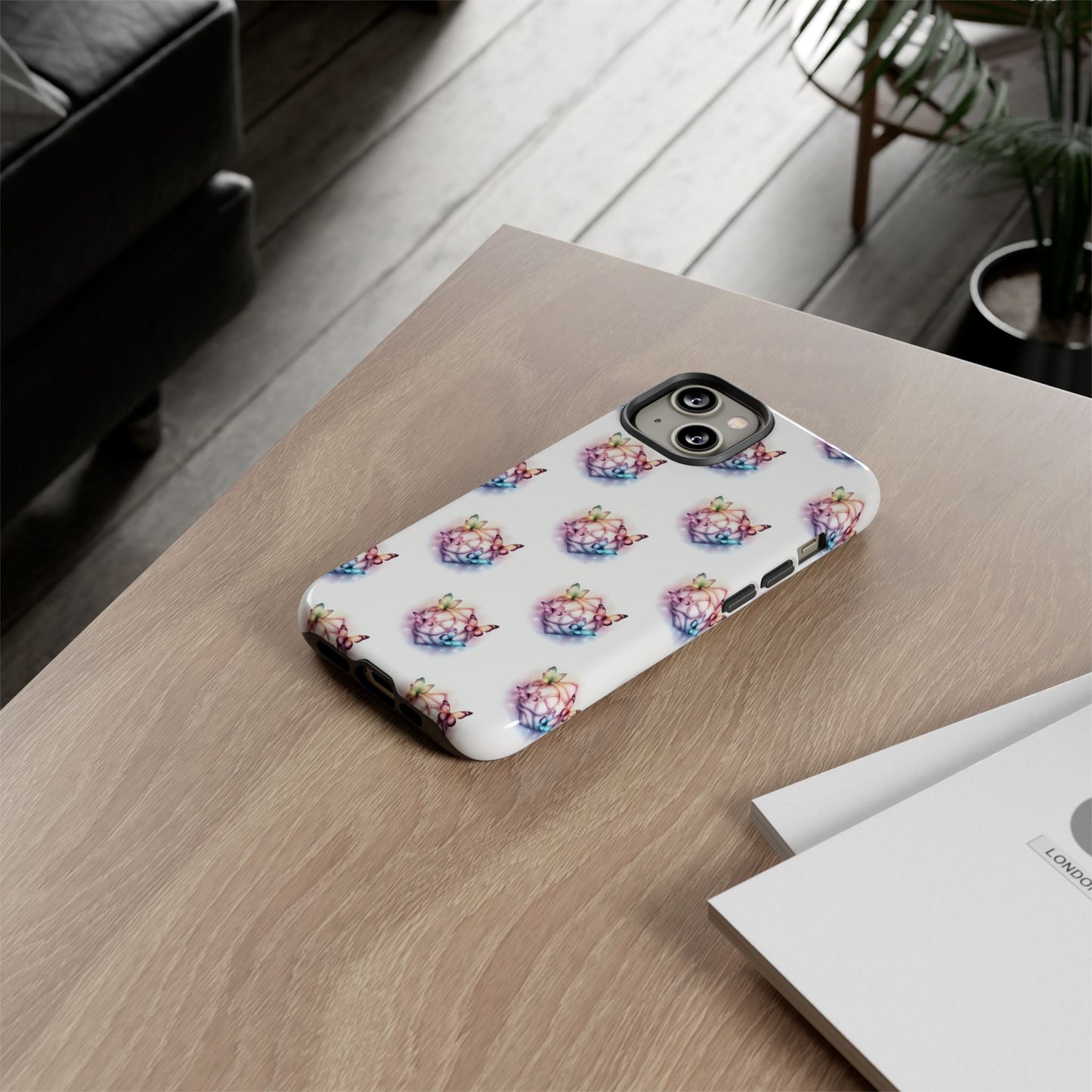Colorful Butterflies Phone Case, Tough Cases, Cute Butterfly Lover Gift, Trendy Phone Cover, Nature Print Case