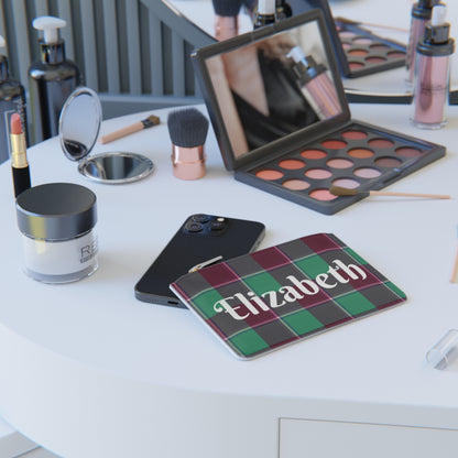 Personalized Plaid Mini Clutch Bag, Custom Zip Pouch, Stylish Accessory for Every Occasion, Gift for Her, Trendy Makeup Organizer - Celtic Scents