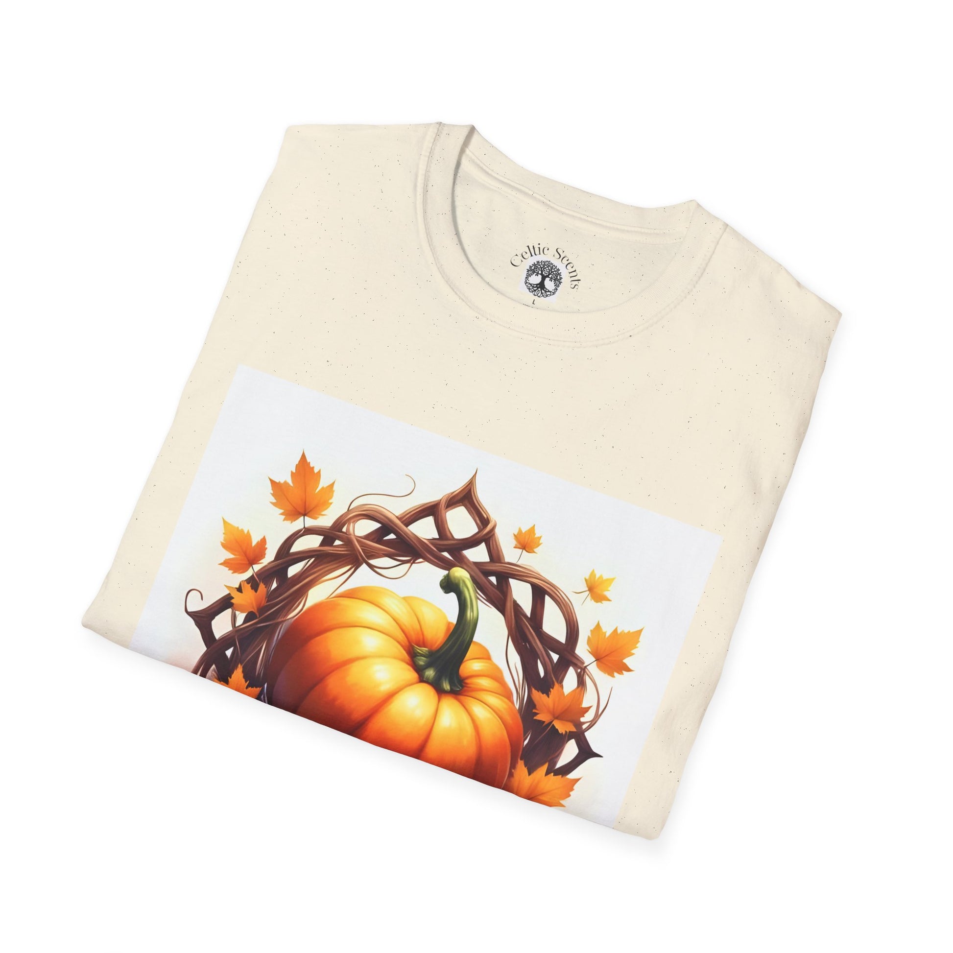 Autumn Pumpkin T-Shirt, Fall Tee, Halloween Shirt, Harvest Apparel, Thanksgiving Gift, Cozy Unisex Top - Celtic Scents
