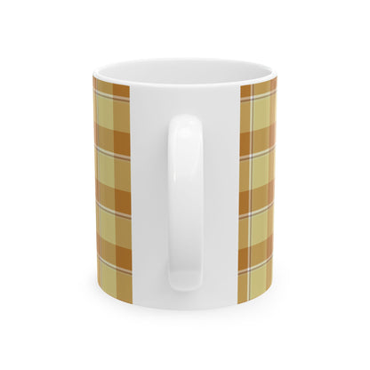 Cozy Plaid Ceramic Mug for Coffee Lovers, Ideal Gift for Birthdays, Holidays, Home Decor, Rustic Kitchen, Fall Vibes, Perfect for Tea - Celtic Scents