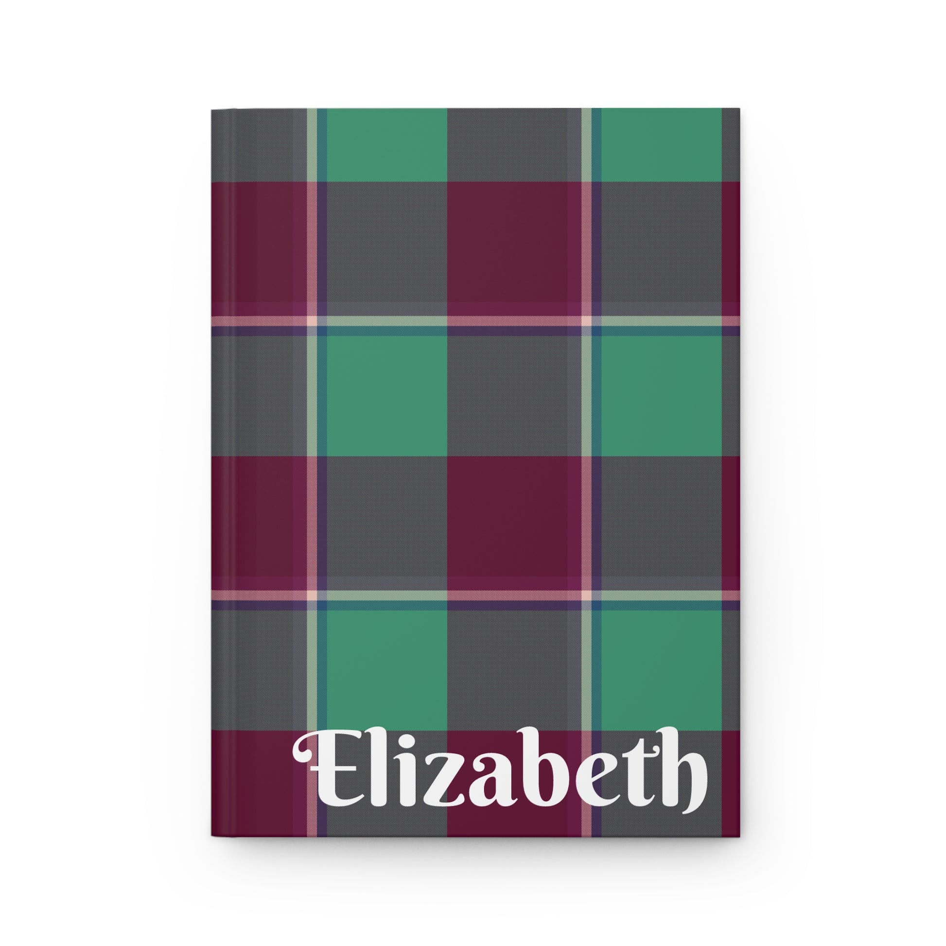 Personalized Plaid Hardcover Journal, Customizable Notebook for Writers and Students, Perfect Gift - Celtic Scents