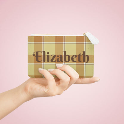 Personalized Mini Clutch Bag, Chic Pouch, Gift for Her, Everyday Use, Plaid Design, Birthday, Wedding, Fashion Accessory - Celtic Scents