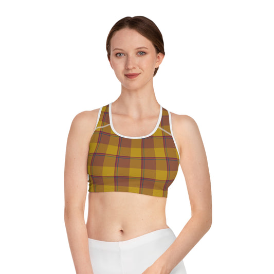 Plaid Sports Bra for Active Living, Workout Top, Gym Wear, Athleisure, Fitness Gift, Stylish Exercise Apparel - Celtic Scents
