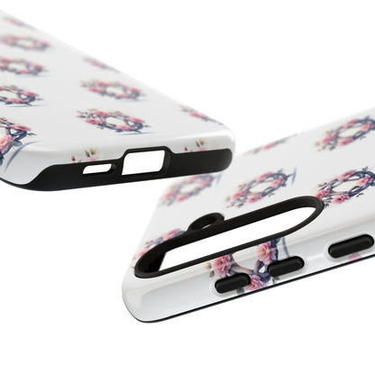 Floral Phone Case, Tough Cases for Women, Cute Celtic Knot Floral Design iPhone Cover, Gift for Her, Stylish Tech Accessories