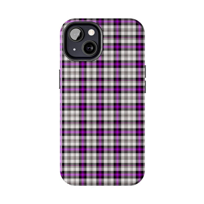 Stylish Tough Phone Case, Purple Plaid Protective Cover, Cute Gift for Teens, Cell Phone Accessory, Trendy Tech - Celtic Scents