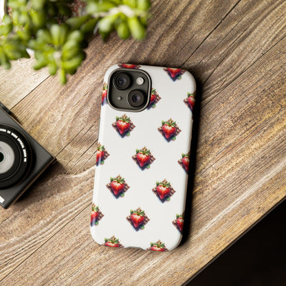 Strawberry Celtic Knot Phone Case, Cute Phone Cover, Gift for Her, Custom Smartphone Case, Funky Accessories, Valentine's Day Gift