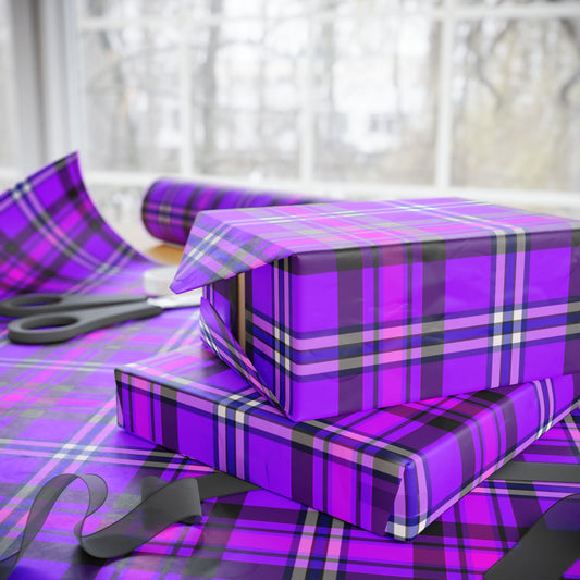 Purple Plaid Wrapping Paper - Gift Wrap for Any Occasion, Birthday, Holiday, Party Decor, Crafting, DIY Projects - Celtic Scents