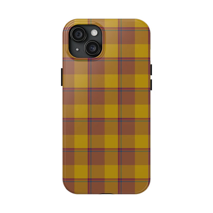 Plaid Tough Phone Case, Durable Phone Cover, Fall Inspired Accessory, Gift for Her, Stylish Cell Phone Protector - Celtic Scents