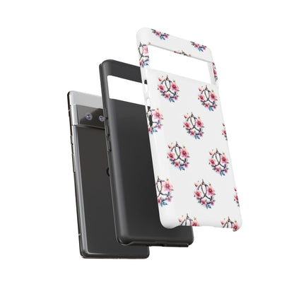 Floral Phone Case, Tough Phone Cover, Cute Protection for Mobile, Gift for Her, Celtic Knot Floral Pattern Case