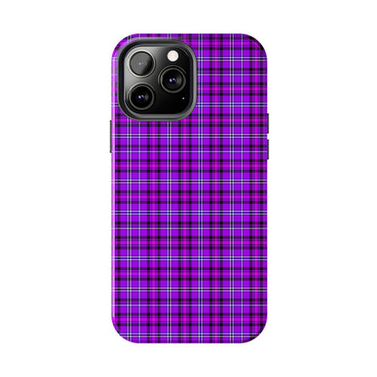 Purple Plaid Stylish Tough Phone Cases, Durable Phone Cover, Protective Case, Trendy Design, Gifts for Her - Celtic Scents