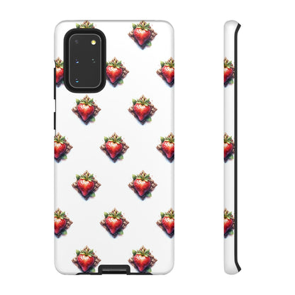 Strawberry Celtic Knot Phone Case, Cute Phone Cover, Gift for Her, Custom Smartphone Case, Funky Accessories, Valentine's Day Gift - Celtic Scents
