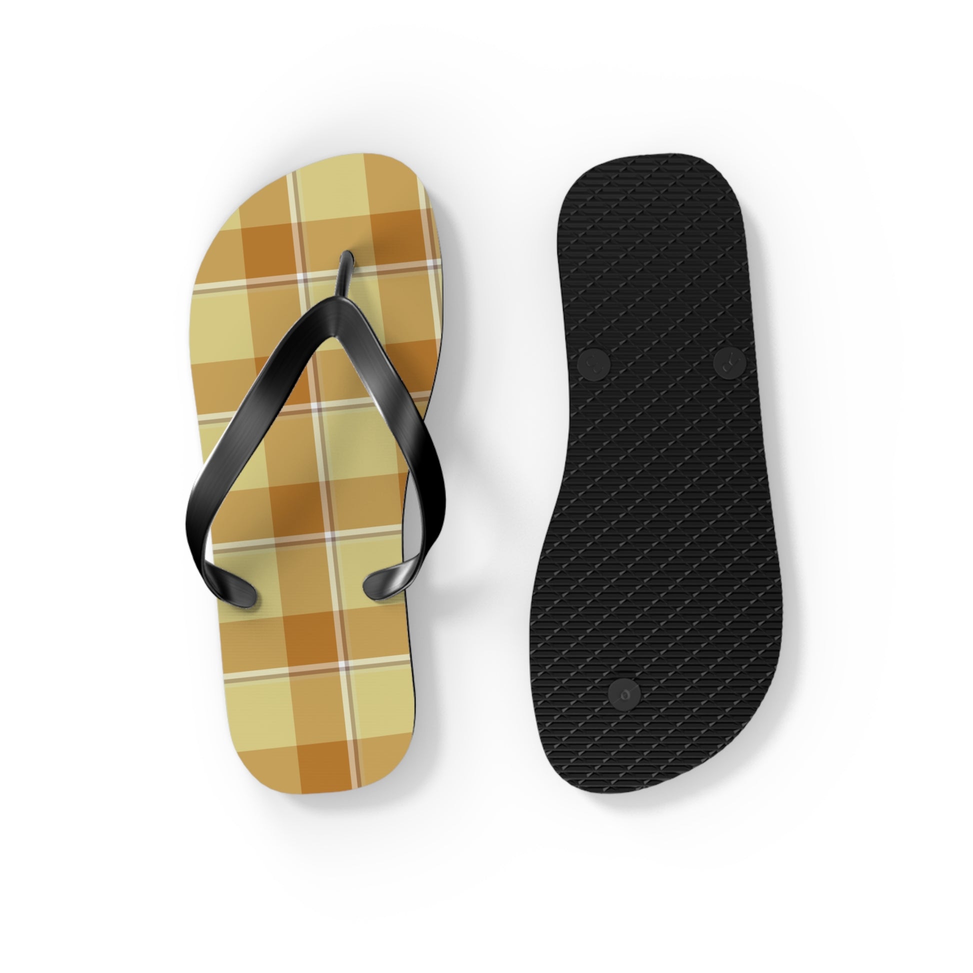 Stylish Plaid Flip Flops | Summer Beach Footwear, Pool Slide Sandals, Vacation Essentials, Casual Summer Fashion, Gift for Him/Her - Celtic Scents