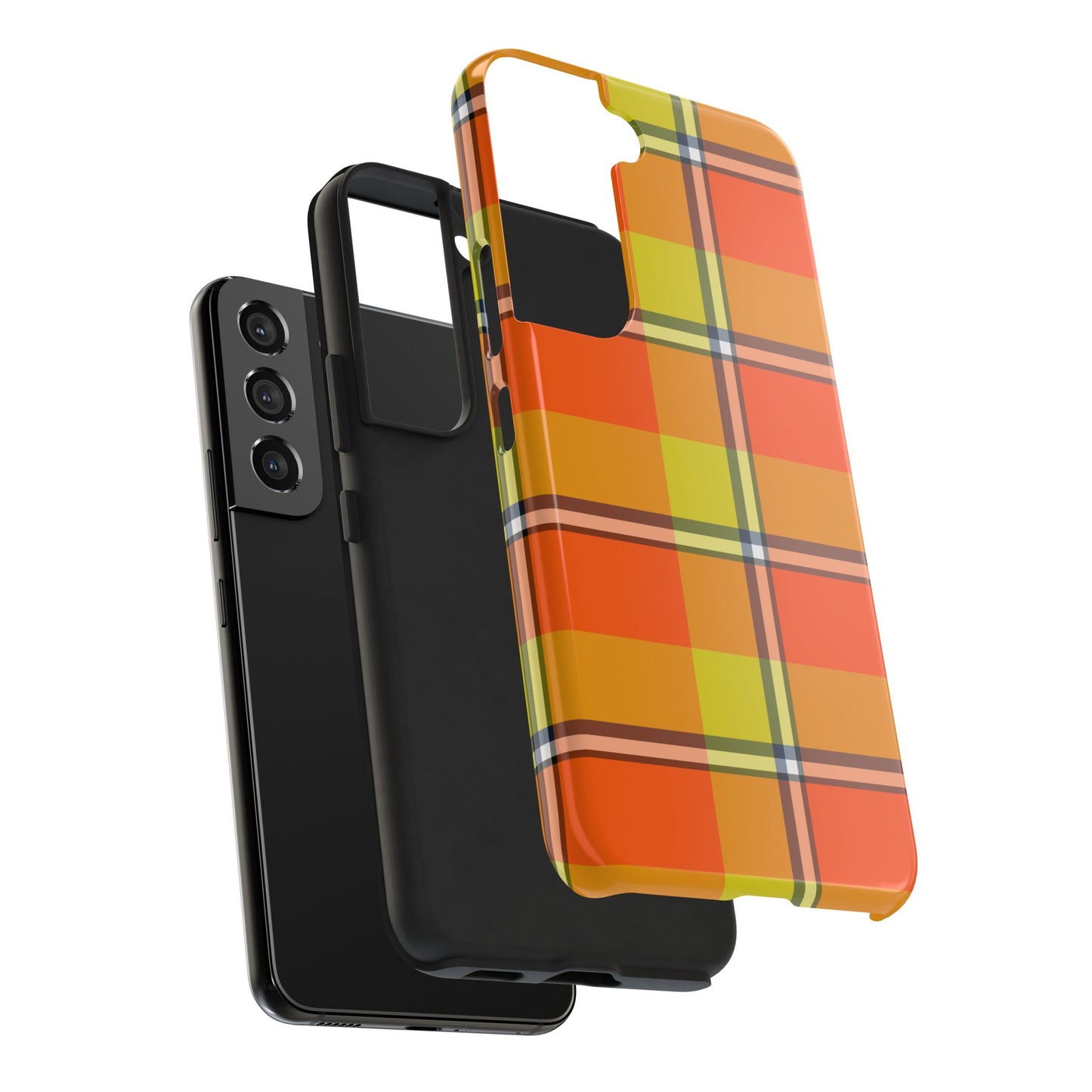 Vibrant Autumn Plaid Phone Case | Tough Phone Protector, Colorful Tech Accessory, Stylish Gift for Him/Her, Fun Birthday Present, Trendy