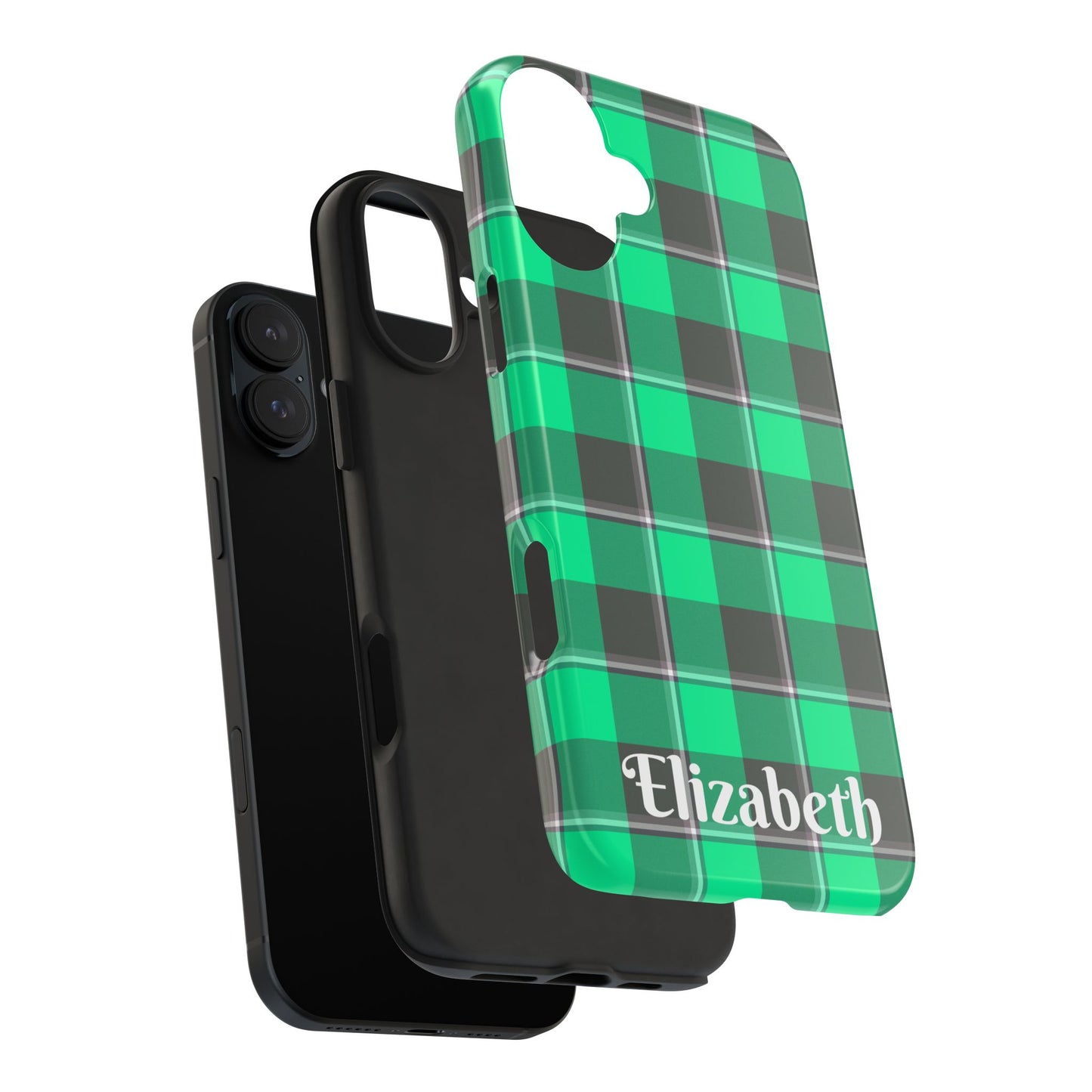 Personalized Plaid Tough Phone Case, Custom Phone Cover, Gifts for Her, Unique Cell Phone Case, Trendy Accessories, Holiday Gifts