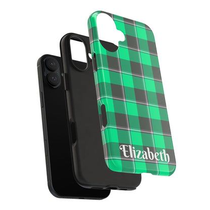 Personalized Plaid Tough Phone Case, Custom Phone Cover, Gifts for Her, Unique Cell Phone Case, Trendy Accessories, Holiday Gifts