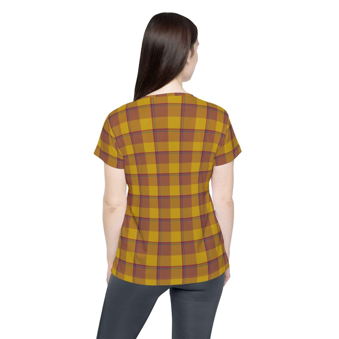 Plaid Sports Jersey, Cheer Top, Athletic Wear, Everyday Casual Tee, Gift for Sports Fans, Comfortable Sports Apparel