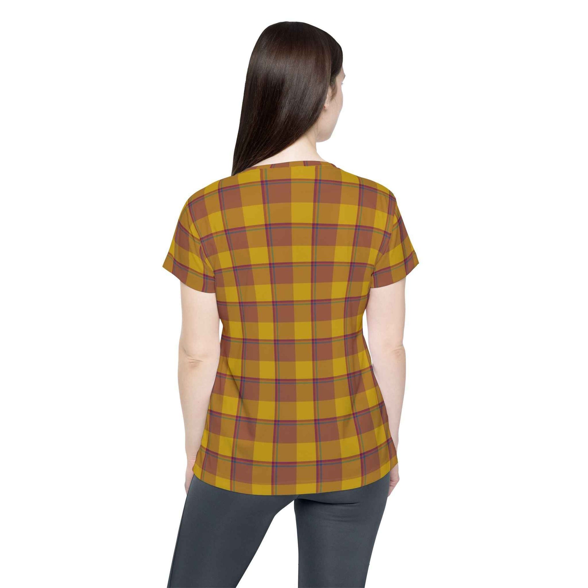 Plaid Sports Jersey, Cheer Top, Athletic Wear, Everyday Casual Tee, Gift for Sports Fans, Comfortable Sports Apparel