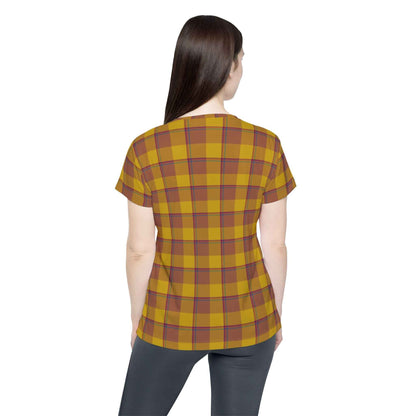 Plaid Sports Jersey, Cheer Top, Athletic Wear, Everyday Casual Tee, Gift for Sports Fans, Comfortable Sports Apparel