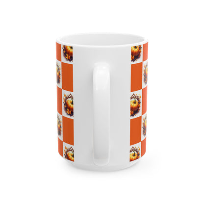 Autumn Pumpkin Ceramic Mug | Fall Coffee Cup | Thanksgiving Gift | Cozy Home Decor | Pumpkin Spice Lover's Mug | Seasonal Mug - Celtic Scents