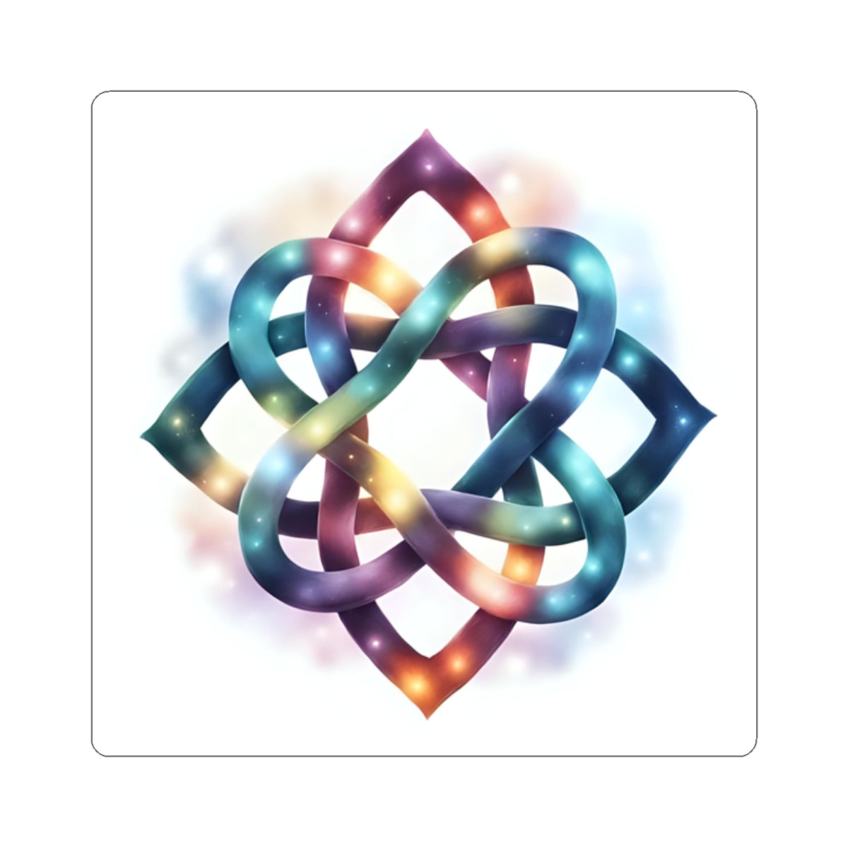 Colorful Knot Design Kiss-Cut Stickers – Spiritual, Artistic, Boho Stickers for Journals, Laptops, Water Bottles, Gifts - Celtic Scents