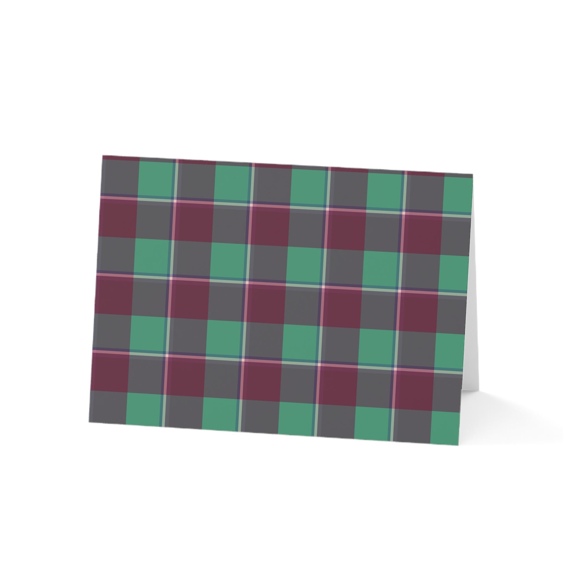 Plaid Holiday Greeting Cards, Customizable, Festive Wishes, Perfect for Christmas, Thanksgiving, Family Celebrations, 1-50 Packs - Celtic Scents