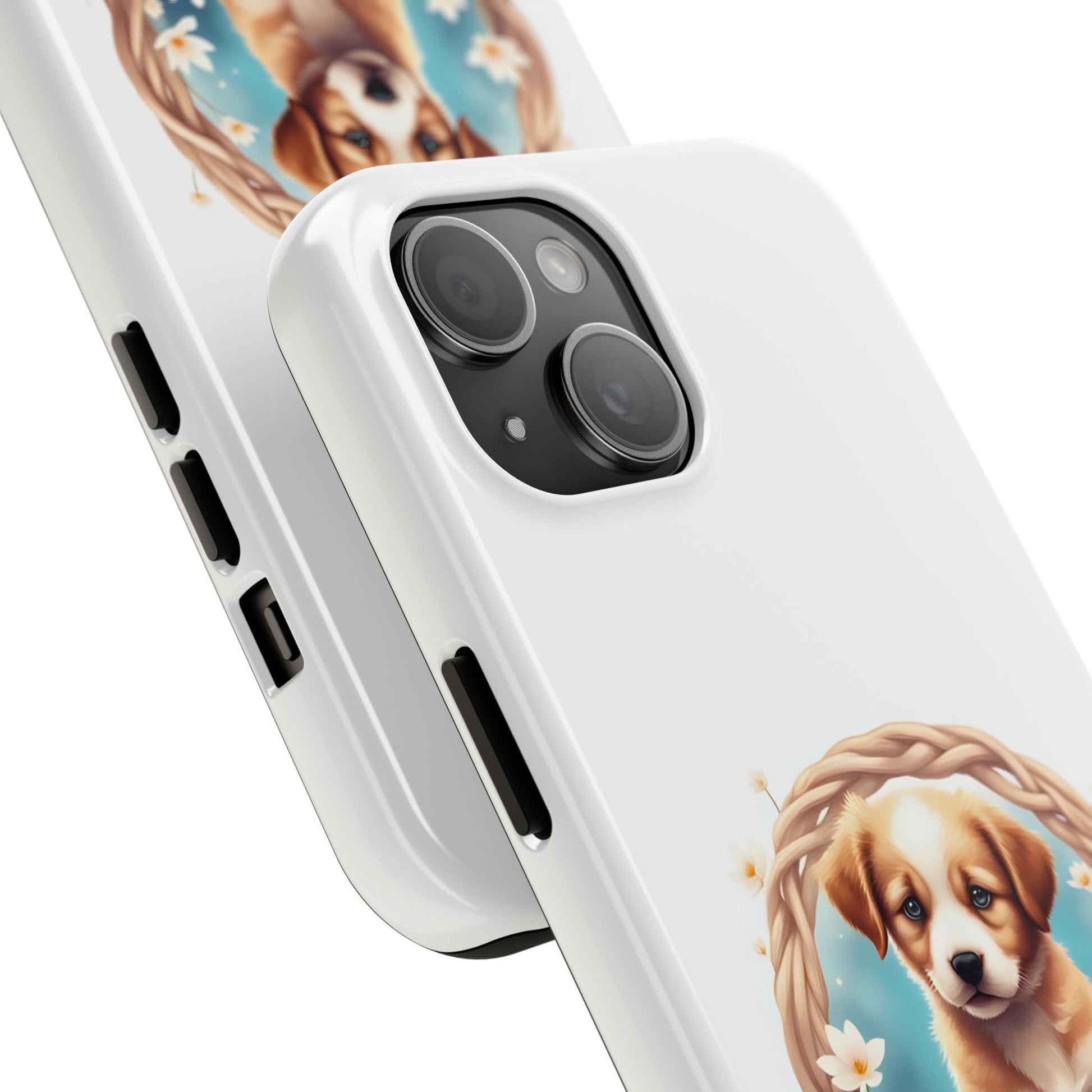 Cute Puppy Phone Case, Tough Case for Dog Lovers, Pet Gift, Protector Case for iPhone, Custom Phone Cover - Celtic Scents
