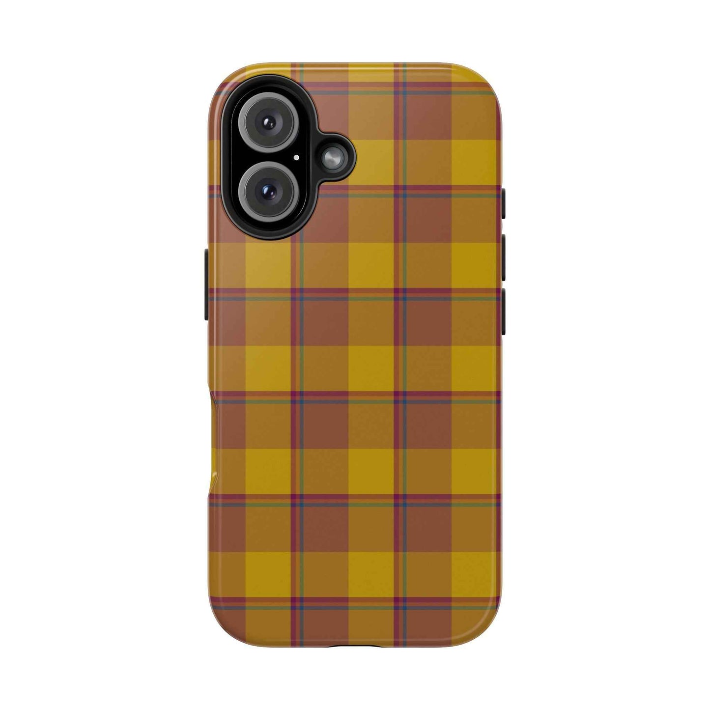Plaid Tough Phone Case, Durable Phone Cover, Fall Inspired Accessory, Gift for Her, Stylish Cell Phone Protector