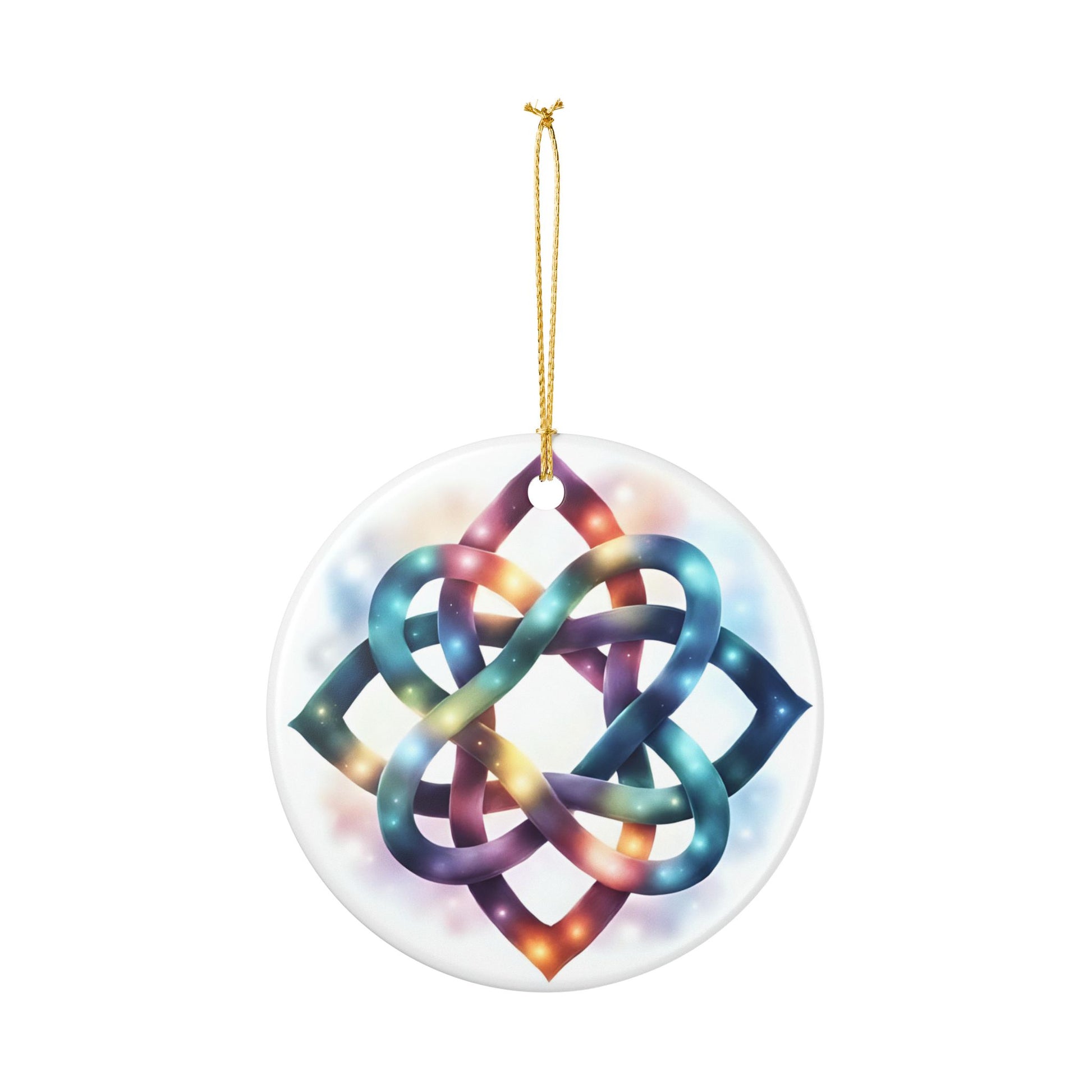 Vibrant Ceramic Ornament, Decorative Hanging Art, Christmas Tree Decor, Gift for Him/Her, Holiday Home Accent, Kids Room Decoration - Celtic Scents