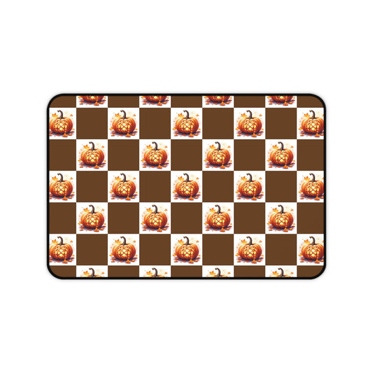 Pumpkin Spice Desk Mat - Autumn Office Decor, Fall Desk Accessory, Seasonal Home Office Gift, Work From Home Essentials, Halloween Decor