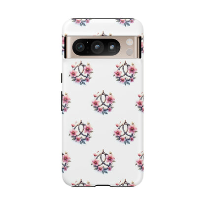 Floral Phone Case, Tough Phone Cover, Cute Protection for Mobile, Gift for Her, Celtic Knot Floral Pattern Case