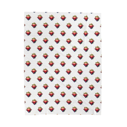 Strawberry Design Velveteen Plush Blanket | Cozy Gift for Home, Soft Blanket for Winter, Holiday Decor, Bedroom Accessory, Comfortable Throw - Celtic Scents